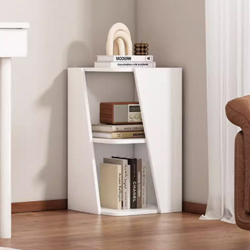 Modern Minimalist Triangle Solid Wood Compact Corner Bookcase 2/4/6-Tier Storage Rack For Home Office DFM-F