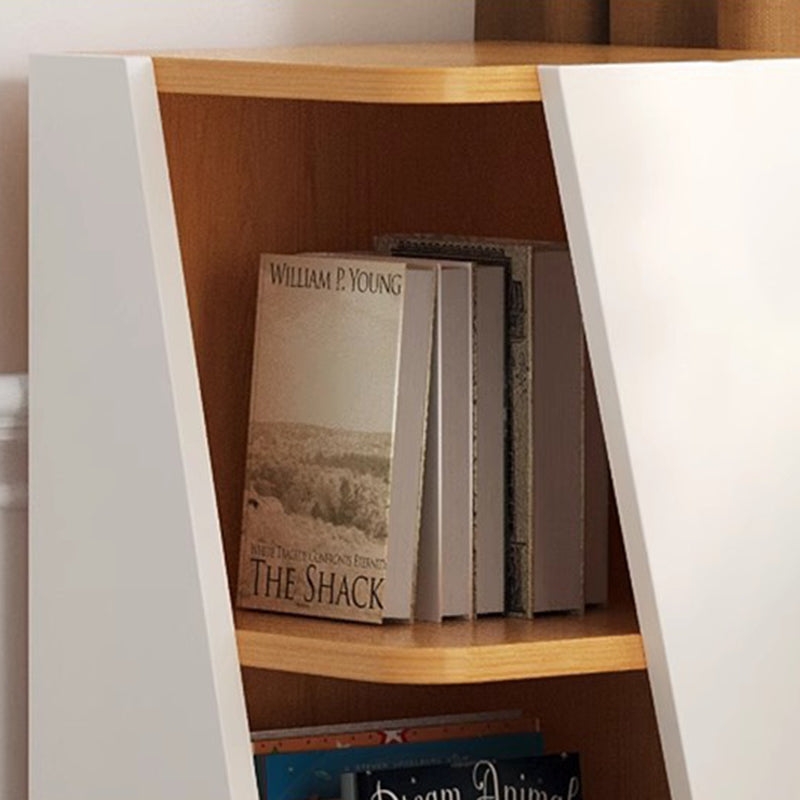 Modern Minimalist Triangle Solid Wood Compact Corner Bookcase 2/4/6-Tier Storage Rack For Home Office