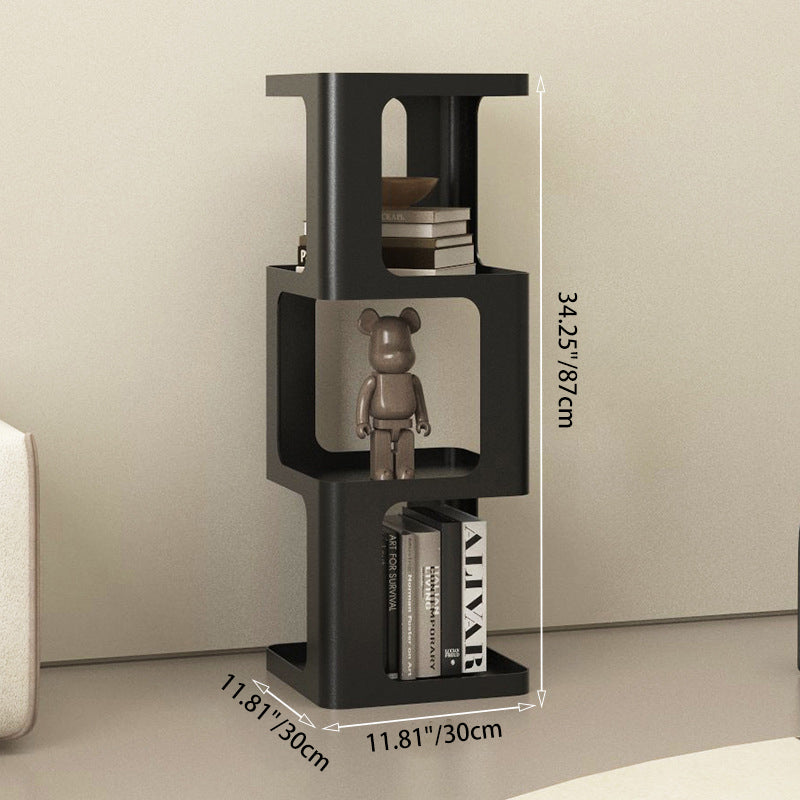 Contemporary Scandinavian Iron Square Bookshelves 3/4/5-Tier Standing Shelves For Home Office