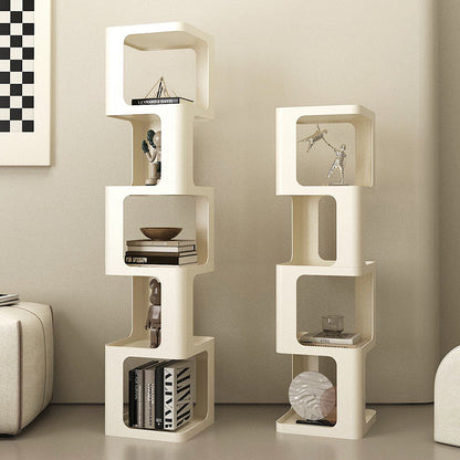 Contemporary Scandinavian Iron Square Bookshelves 3/4/5-Tier Standing Shelves For Home Office