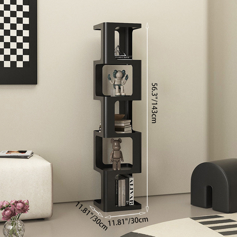 Contemporary Scandinavian Iron Square Bookshelves 3/4/5-Tier Standing Shelves For Home Office DFM-F