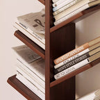Contemporary Retro Tree-Shaped Solid Wood Bookshelves 5/8/10-Tier Standing Shelves For Home Office DFM-F
