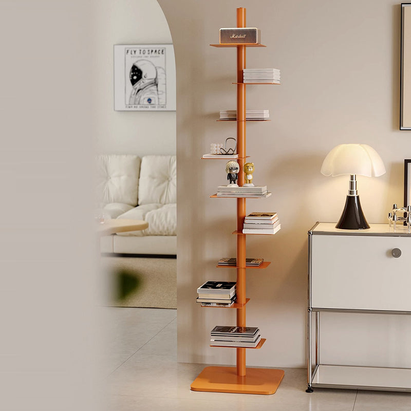 Modern Mid-Century Carbon Steel Invisible Spiral Bookshelf 9-Tier Display Rack Corner Storage Rack For Home Office DFM-F