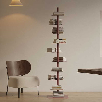 Modern Mid-Century Carbon Steel Invisible Spiral Bookshelf 9-Tier Display Rack Corner Storage Rack For Home Office