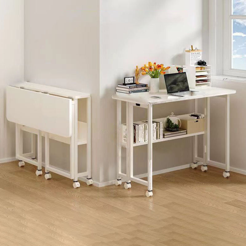 Modern Minimalist Moveable Foldable Rectangular Wood Panel Desk For Home Office DFM-F