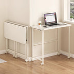 Modern Minimalist Moveable Foldable Rectangular Wood Panel Desk For Home Office DFM-F