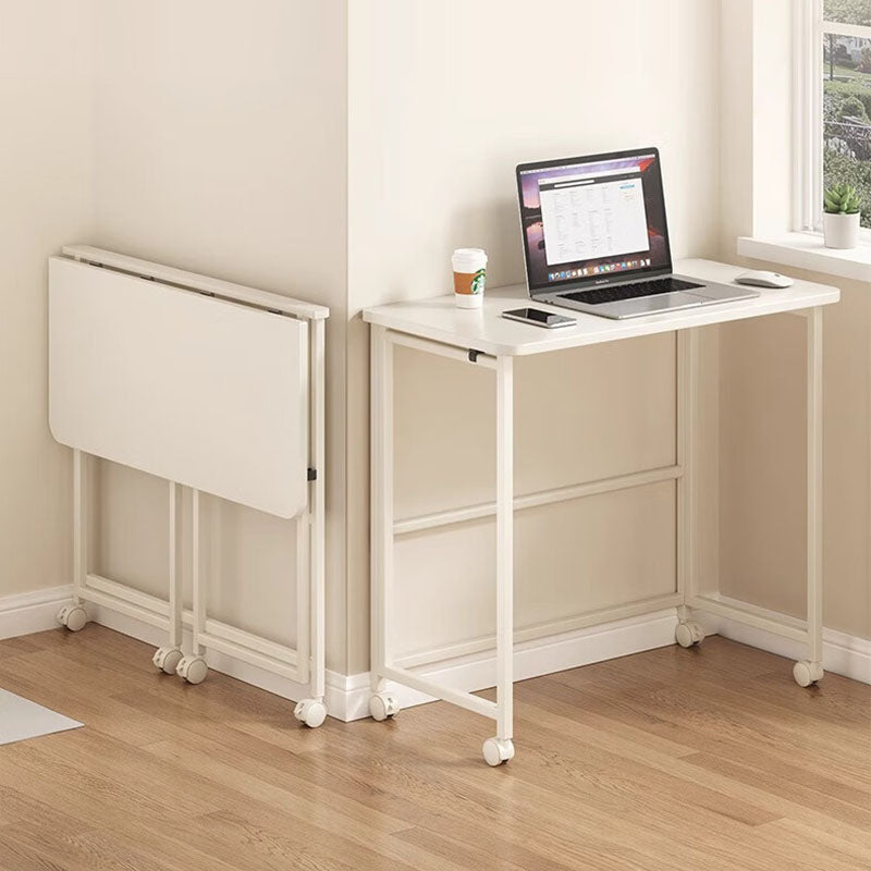 Modern Minimalist Moveable Foldable Rectangular Wood Panel Desk For Home Office DFM-F