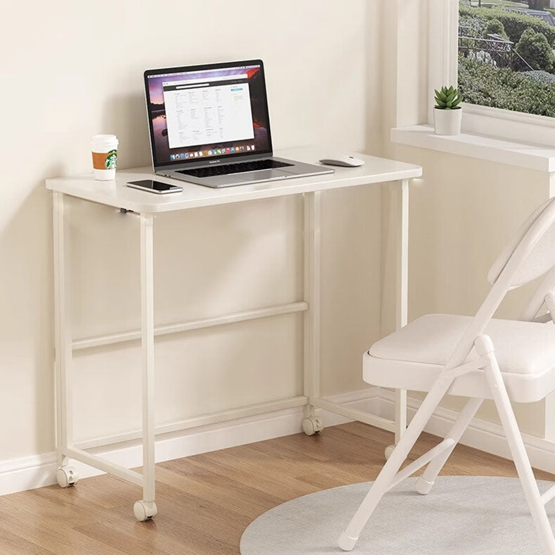 Modern Minimalist Moveable Foldable Rectangular Wood Panel Desk For Home Office DFM-F
