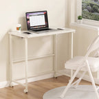 Modern Minimalist Moveable Foldable Rectangular Wood Panel Desk For Home Office DFM-F