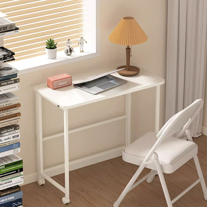 Modern Minimalist Moveable Foldable Rectangular Wood Panel Desk For Home Office DFM-F