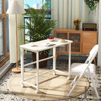 Modern Minimalist Moveable Foldable Rectangular Wood Panel Desk For Home Office DFM-F