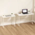 Modern Minimalist Moveable Foldable Rectangular Wood Panel Desk For Home Office DFM-F