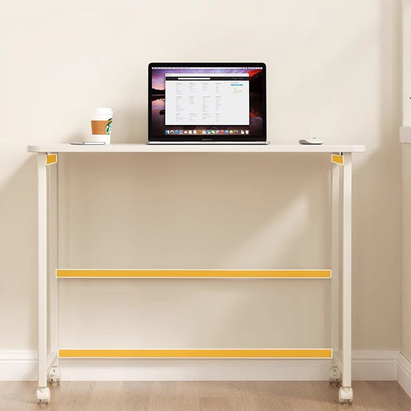 Modern Minimalist Moveable Foldable Rectangular Wood Panel Desk For Home Office DFM-F