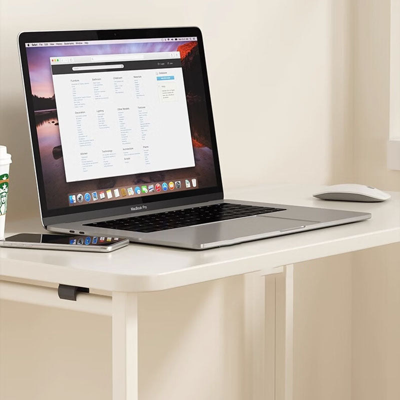 Modern Minimalist Moveable Foldable Rectangular Wood Panel Desk For Home Office DFM-F