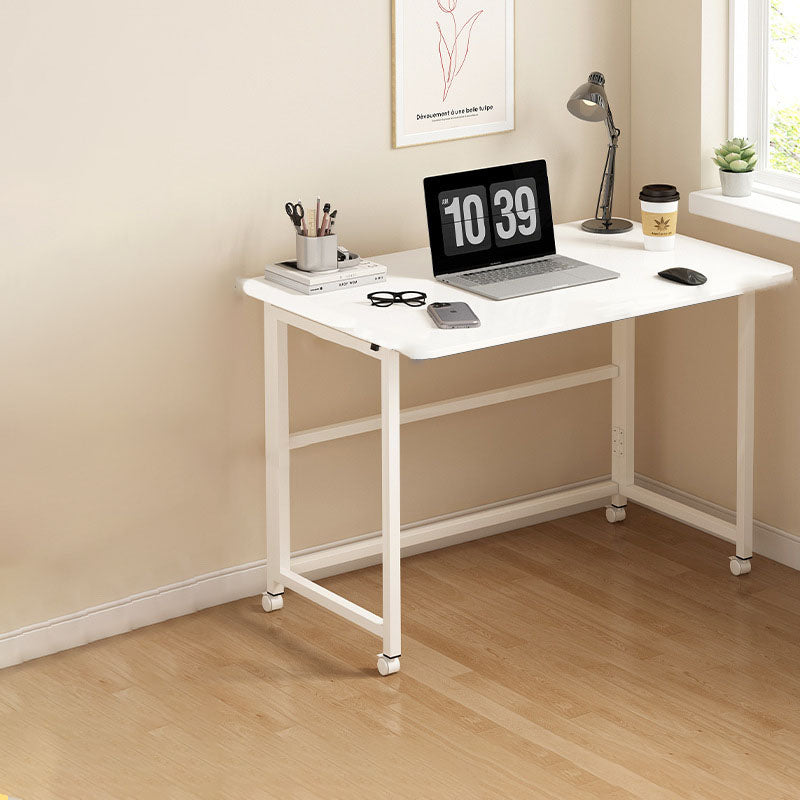 Modern Minimalist Moveable Foldable Rectangular Wood Panel Desk For Home Office DFM-F