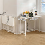 Modern Minimalist Moveable Foldable Rectangular Wood Panel Desk For Home Office DFM-F