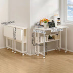 Modern Minimalist Moveable Foldable Rectangular Wood Panel Desk For Home Office DFM-F