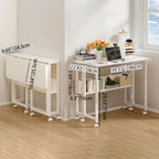Modern Minimalist Moveable Foldable Rectangular Wood Panel Desk For Home Office DFM-F