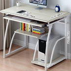 Modern Minimalist Rectangular Iron Density Board Desk 3-Tier For Home Office DFM-F