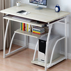 Modern Minimalist Rectangular Iron Density Board Desk 3-Tier For Home Office DFM-F