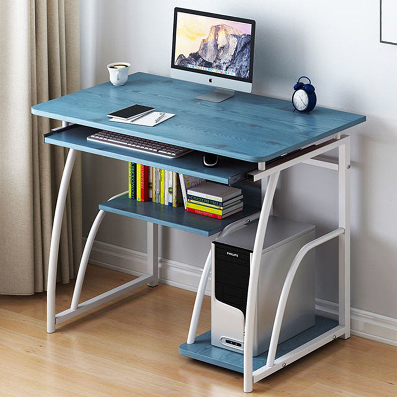 Modern Minimalist Rectangular Iron Density Board Desk 3-Tier For Home Office DFM-F