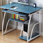 Modern Minimalist Rectangular Iron Density Board Desk 3-Tier For Home Office DFM-F