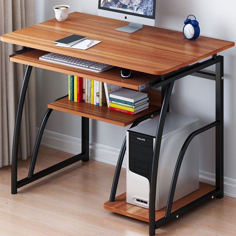 Modern Minimalist Rectangular Iron Density Board Desk 3-Tier For Home Office DFM-F