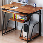 Modern Minimalist Rectangular Iron Density Board Desk 3-Tier For Home Office DFM-F