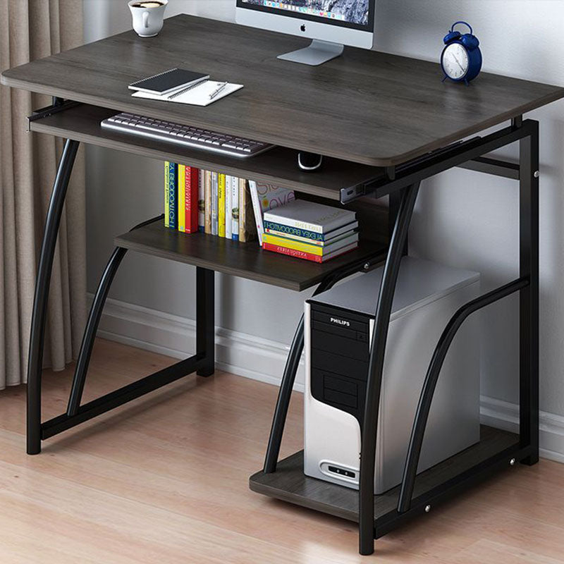 Modern Minimalist Rectangular Iron Density Board Desk 3-Tier For Home Office DFM-F