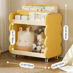 Lumendat Contemporary Creative Cartoon Kids Cheese Cookies Square Rectangle PP Bookshelves 2-Tier For Home Office Lumendat