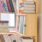 Modern Minimalist Corner Rectangle Wood Bookshelves 4/5 Shelves For Home Office DFM-F