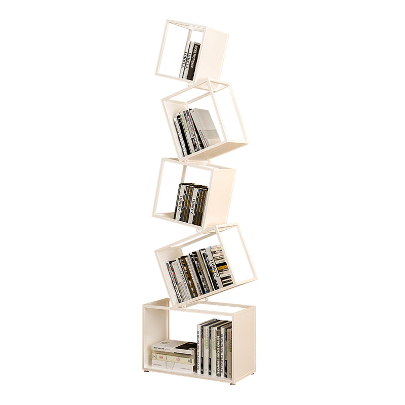 Contemporary Creative Square Iron Bookshelf 5-Shelf For Home Office DFM-F