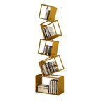Contemporary Creative Square Iron Bookshelf 5-Shelf For Home Office DFM-F