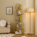 Contemporary Creative Square Iron Bookshelf 5-Shelf For Home Office DFM-F