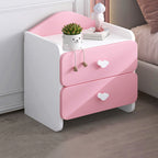 Lumendat Modern Eclectic Kids Rectangular Panel Nightstand 1/2 Drawer For Bedroom Lumendat
