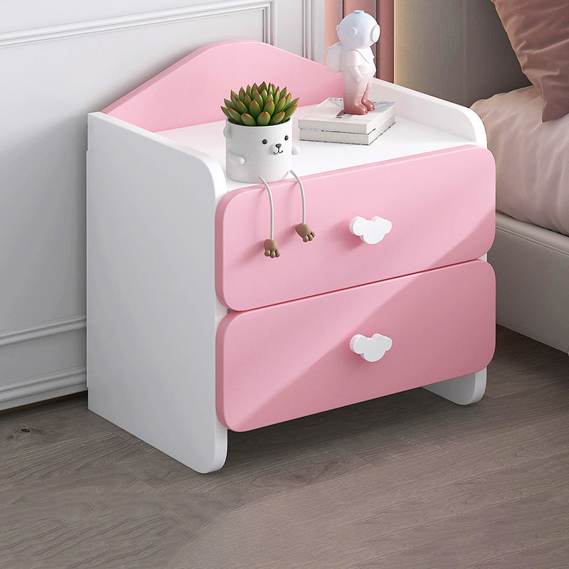 Lumendat Modern Eclectic Kids Rectangular Panel Nightstand 1/2 Drawer For Bedroom Lumendat