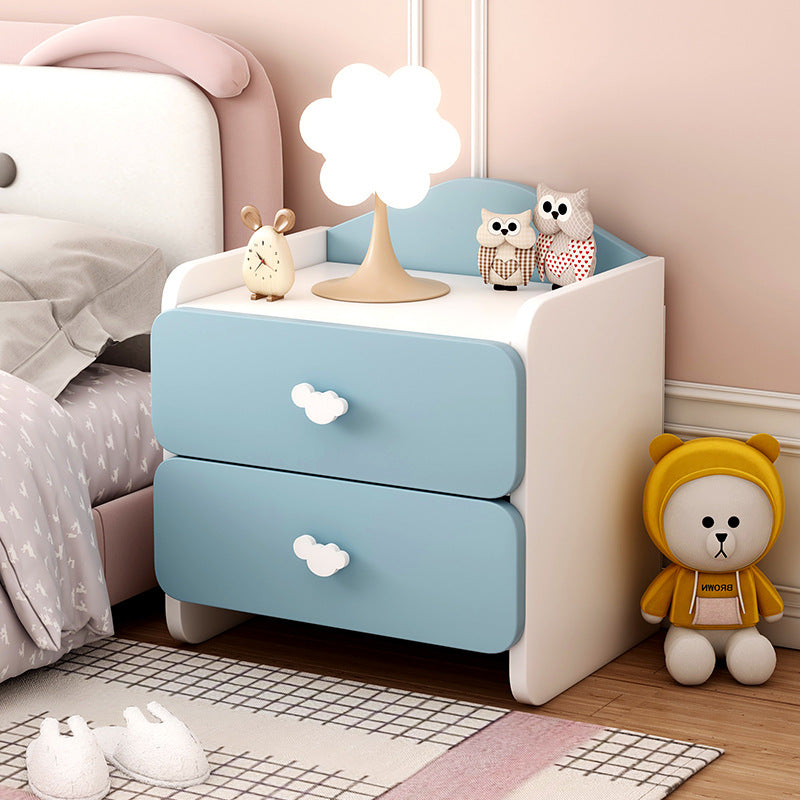 Lumendat Modern Eclectic Kids Rectangular Panel Nightstand 1/2 Drawer For Bedroom Lumendat