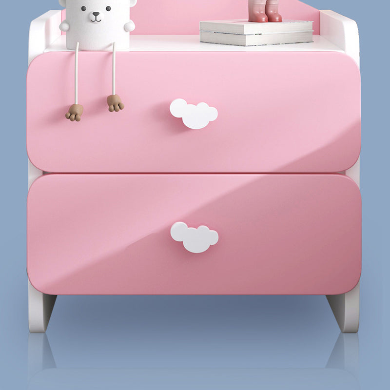 Lumendat Modern Eclectic Kids Rectangular Panel Nightstand 1/2 Drawer For Bedroom Lumendat