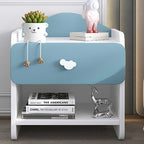 Lumendat Modern Eclectic Kids Rectangular Panel Nightstand 1/2 Drawer For Bedroom Lumendat