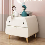 Lumendat Contemporary Creative Kids Cartoon Cat Solid Wood Carbon Steel Microfiber Leather Nightstand 2-Drawer For Bedroom Lumendat