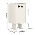 Lumendat Contemporary Creative Kids Robot Square Tabletop Medium Fiberboard Nightstand 2-Cabinet For Bedroom Lumendat
