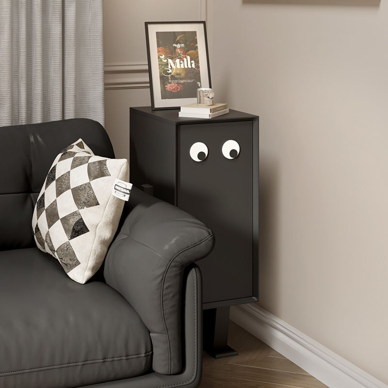 Lumendat Contemporary Creative Kids Robot Square Tabletop Medium Fiberboard Nightstand 2-Cabinet For Bedroom Lumendat