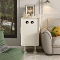 Lumendat Contemporary Creative Kids Robot Square Tabletop Medium Fiberboard Nightstand 2-Cabinet For Bedroom Lumendat
