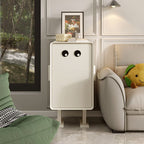 Lumendat Contemporary Creative Kids Robot Square Tabletop Medium Fiberboard Nightstand 2-Cabinet For Bedroom Lumendat