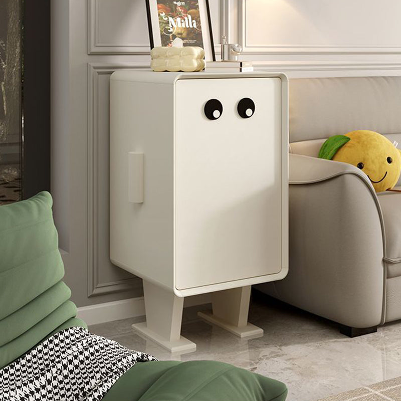 Lumendat Contemporary Creative Kids Robot Square Tabletop Medium Fiberboard Nightstand 2-Cabinet For Bedroom Lumendat