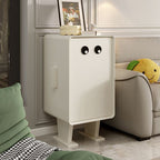 Lumendat Contemporary Creative Kids Robot Square Tabletop Medium Fiberboard Nightstand 2-Cabinet For Bedroom Lumendat
