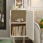 Lumendat Contemporary Creative Kids Robot Square Tabletop Medium Fiberboard Nightstand 2-Cabinet For Bedroom Lumendat