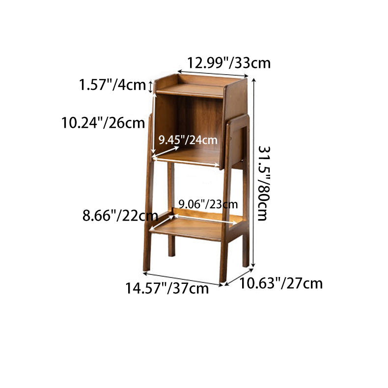 Traditional Japanese Square Bamboo Bookshelves 3/4/5 Tier For Living Room Lumendat