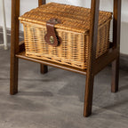 Traditional Japanese Square Bamboo Bookshelves 3/4/5 Tier For Living Room Lumendat