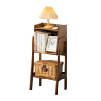 Traditional Japanese Square Bamboo Bookshelves 3/4/5 Tier For Living Room Lumendat